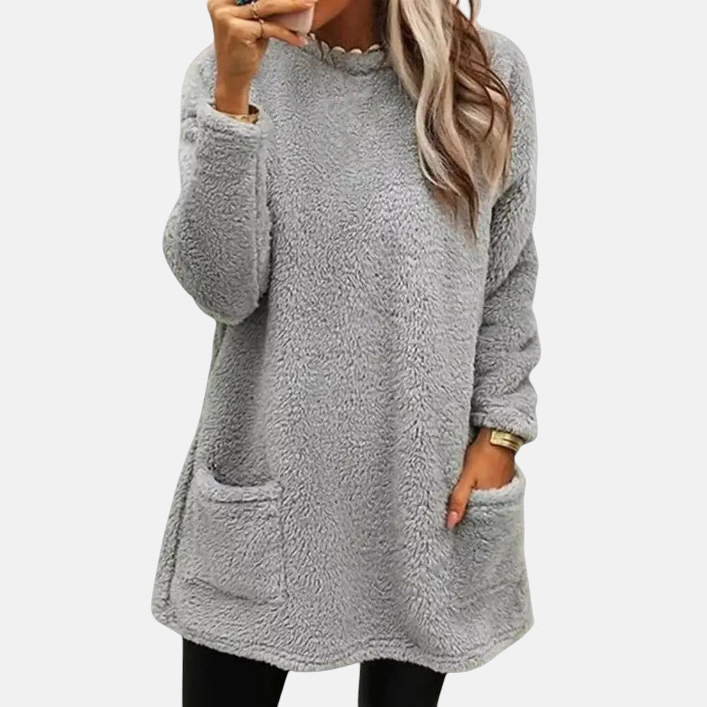Mid-Length Pocketed Sweater