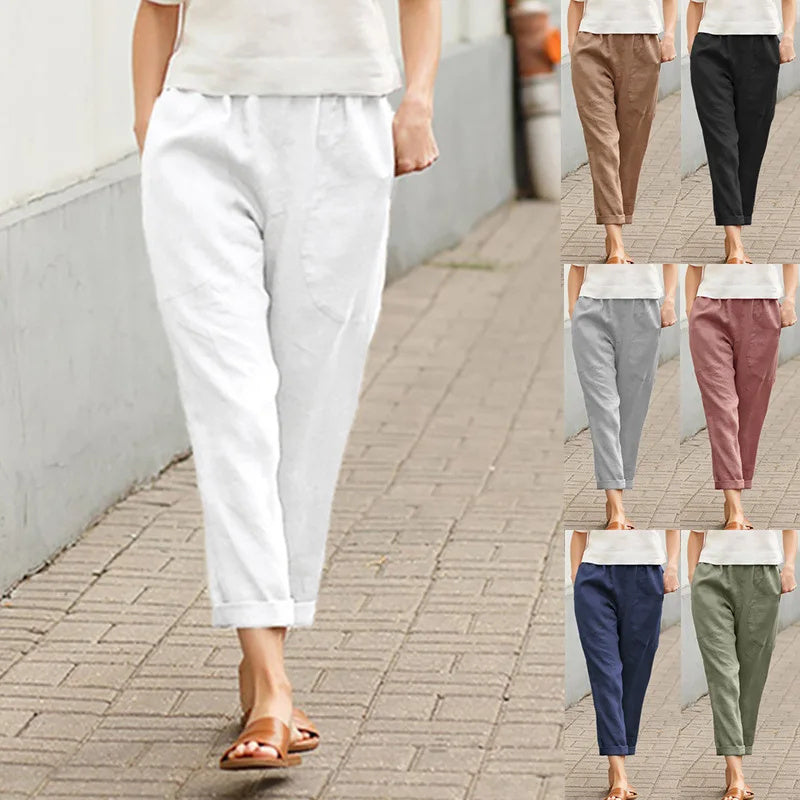 Ava | Wide-Leg Pants with Elastic Waistband