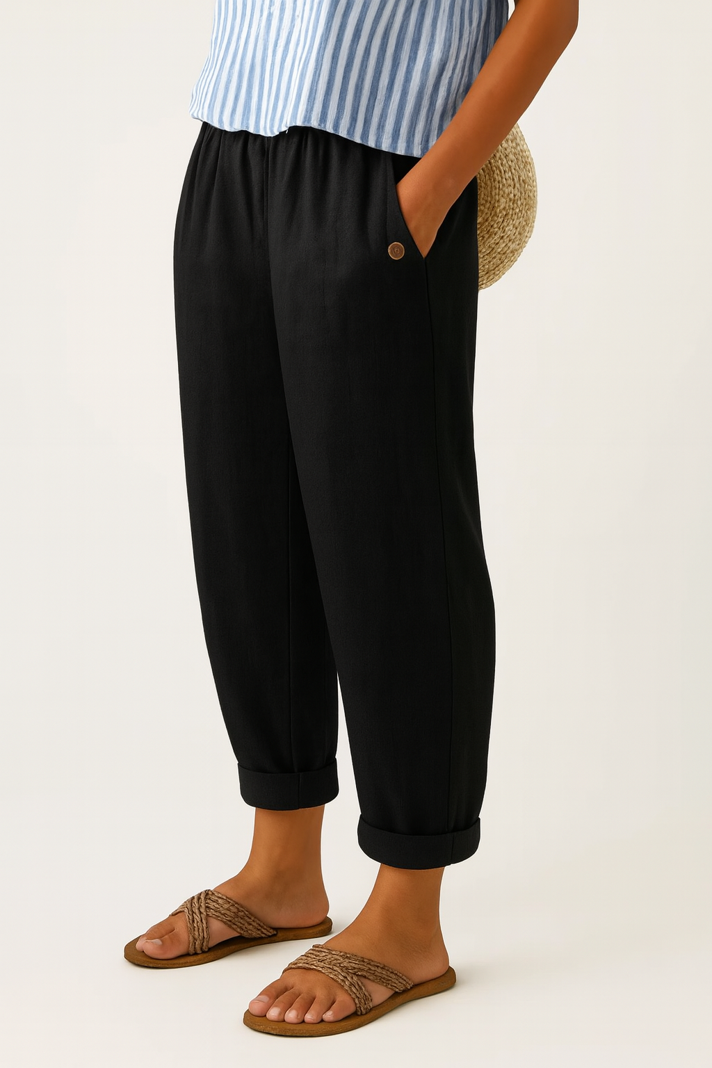 Olivia | Elastic-Waist Wide-Leg Pants