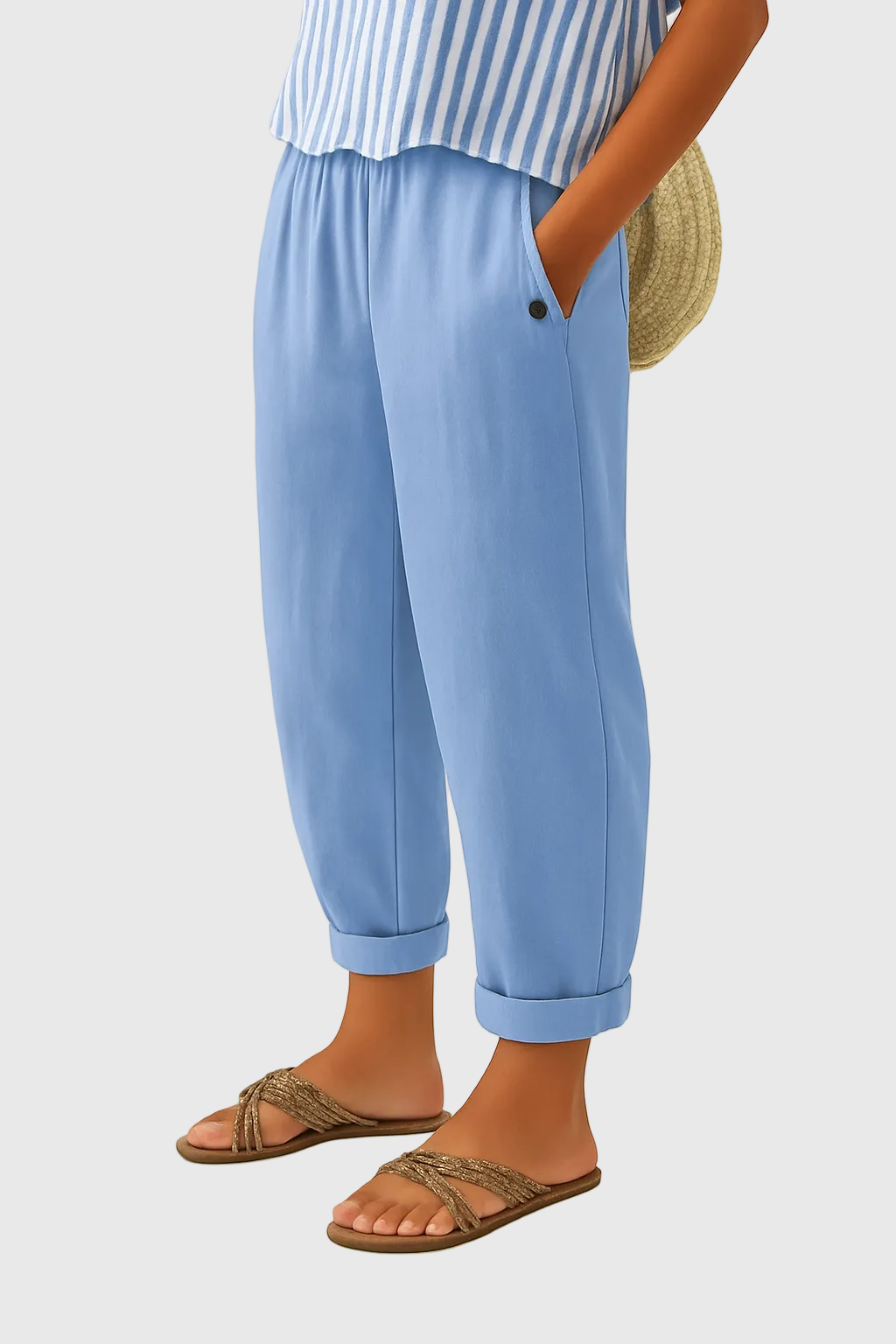 Olivia | Elastic-Waist Wide-Leg Pants