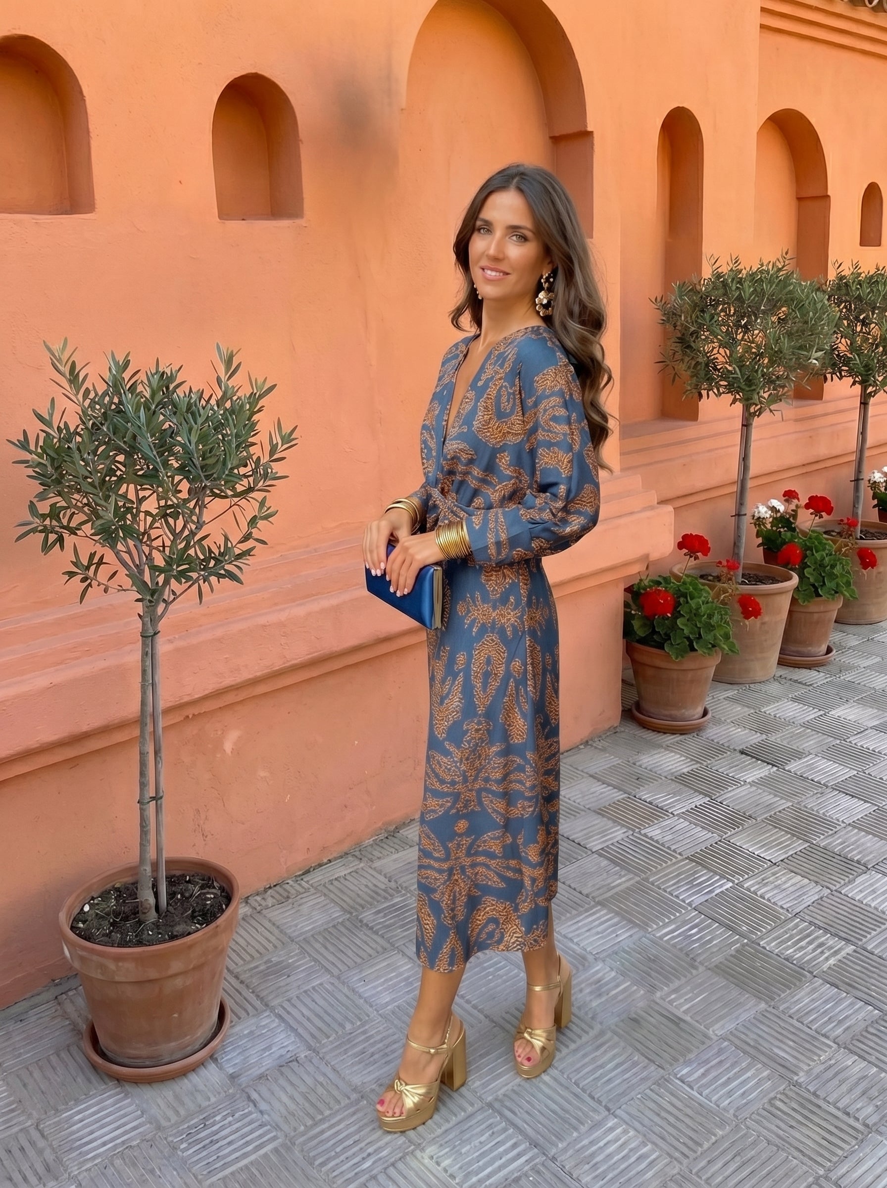 Silvia™ | Midi Dress with Print