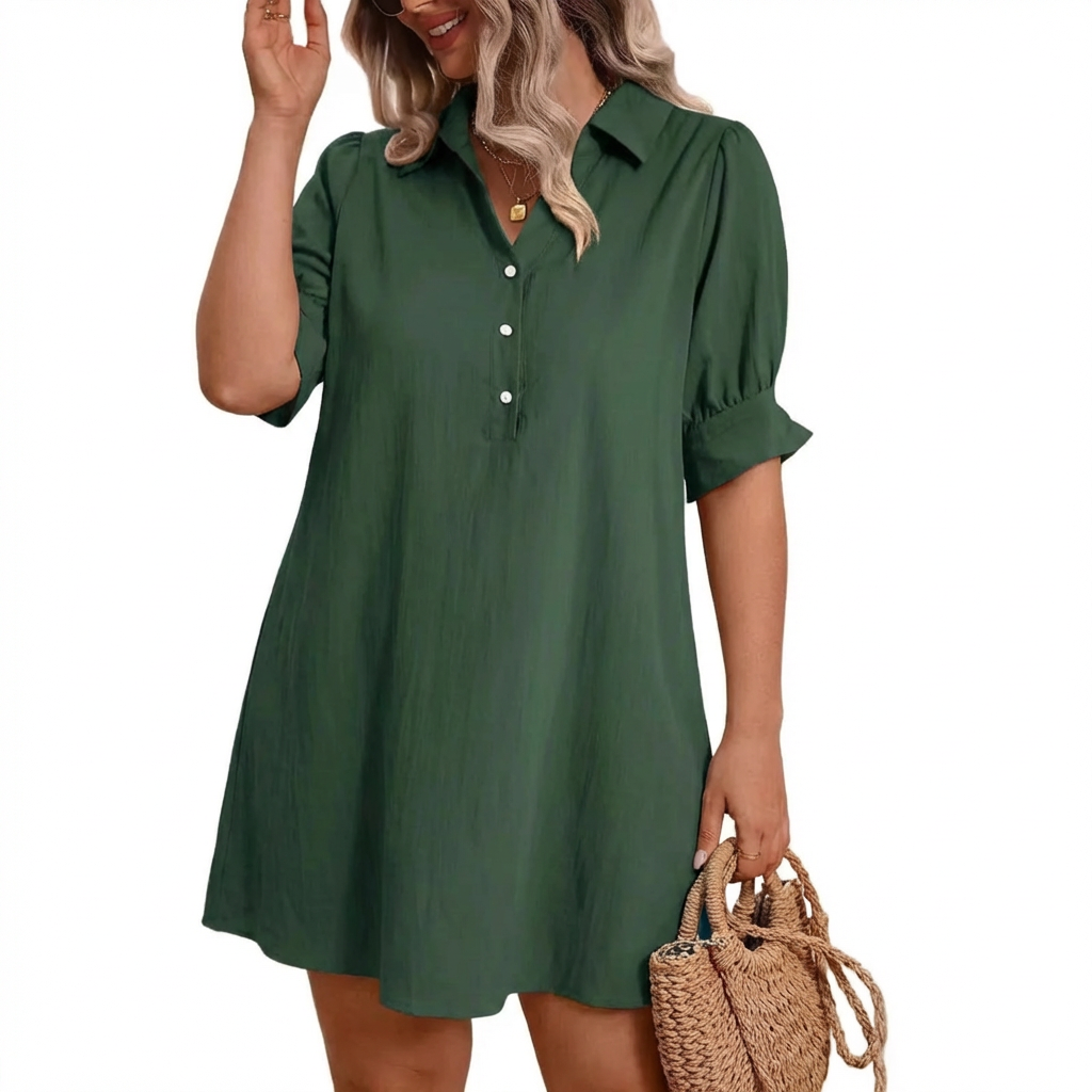 Marisol | Shirt-Collar A-Line Dress