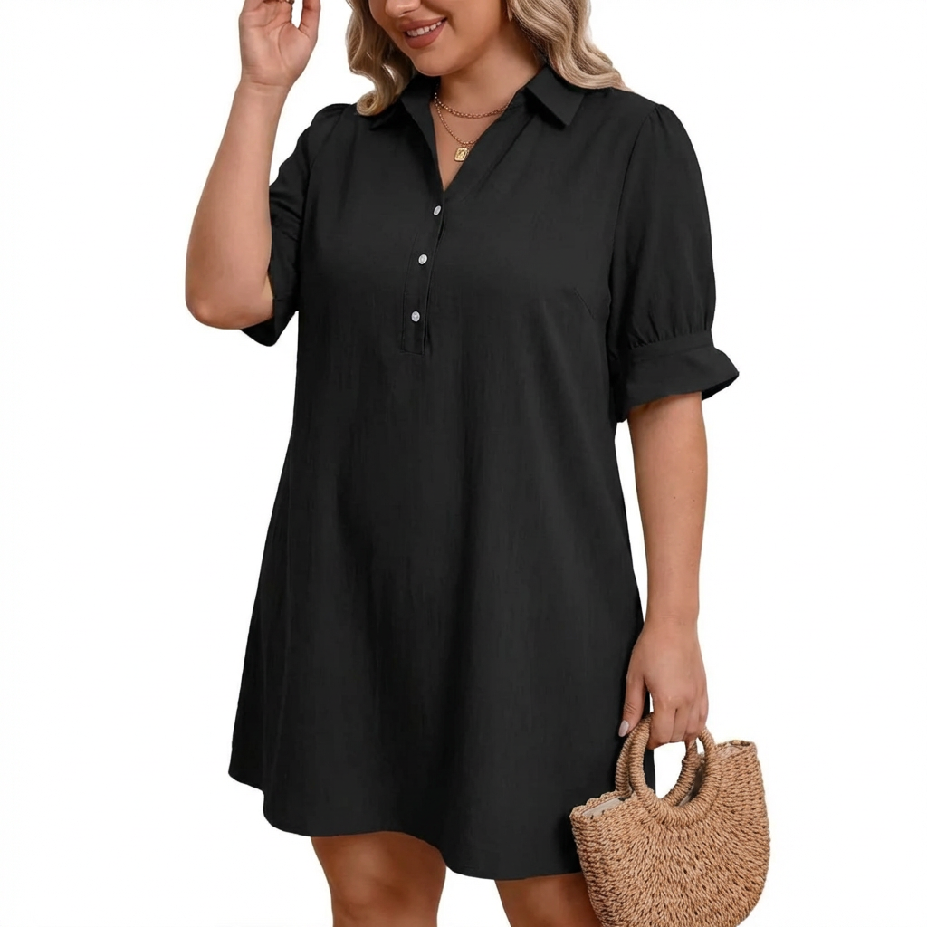 Marisol | Shirt-Collar A-Line Dress