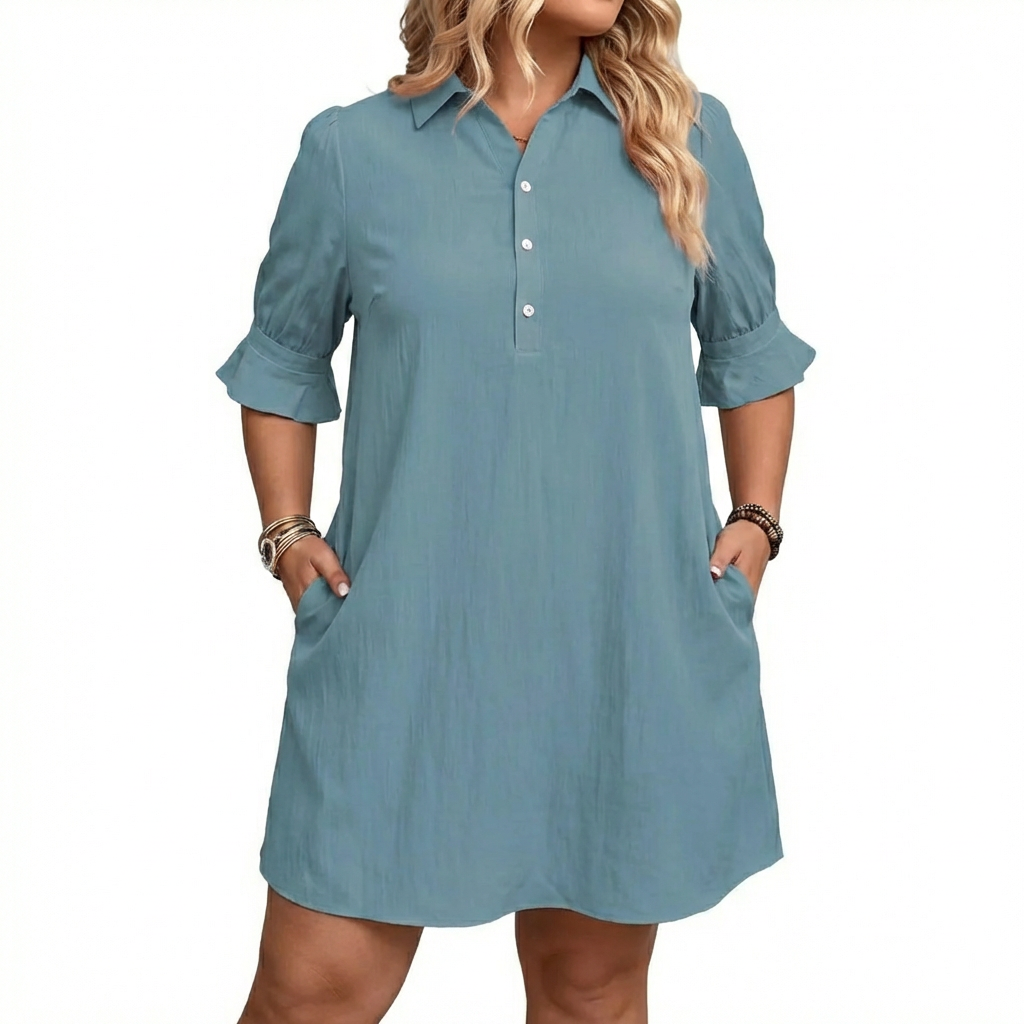 Marisol | Shirt-Collar A-Line Dress