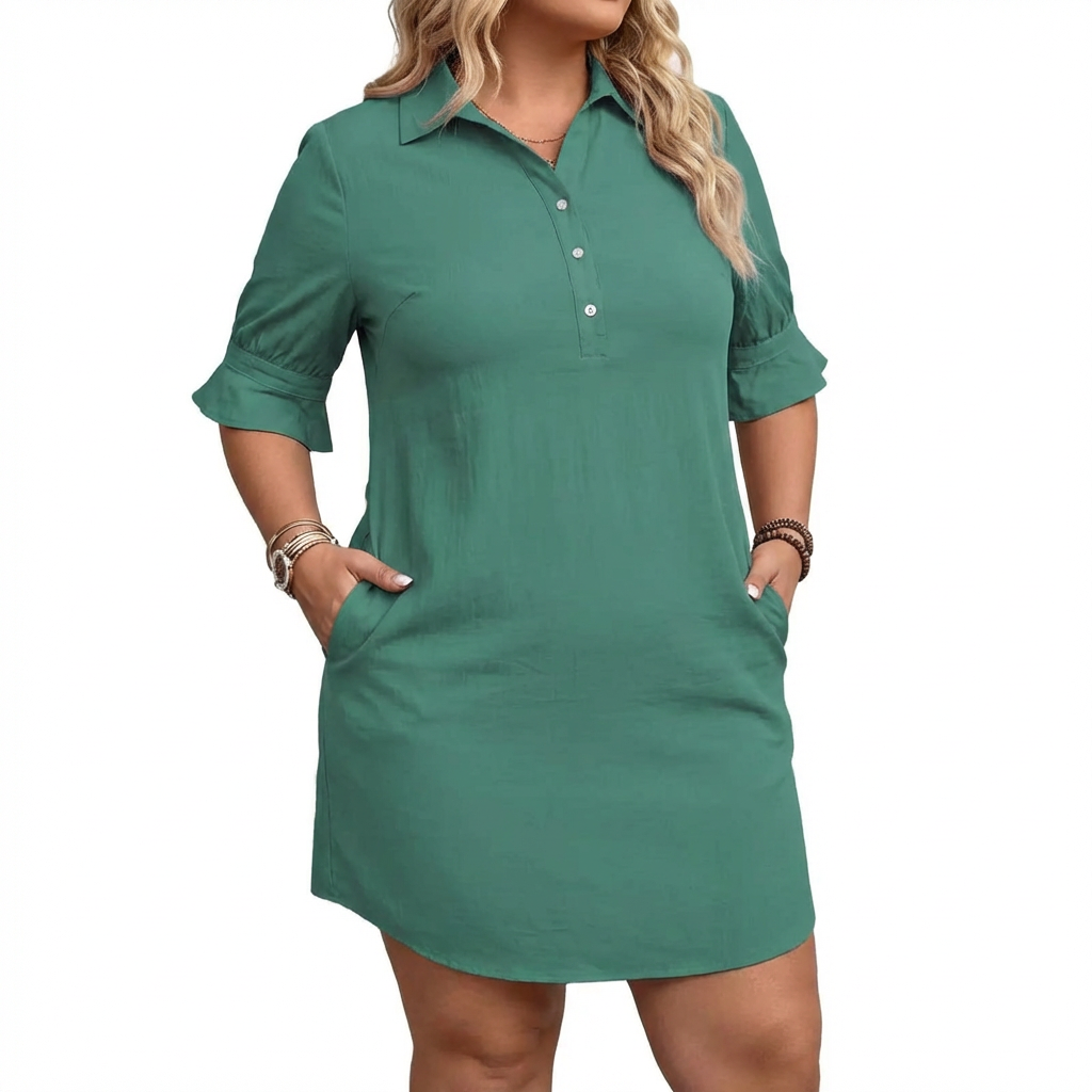 Marisol | Shirt-Collar A-Line Dress
