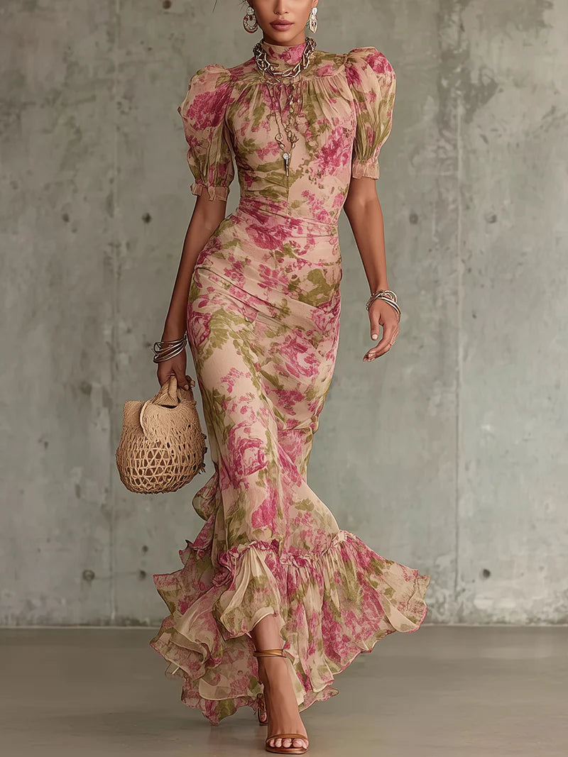 Isla | Romantic Floral Ruffle Maxi