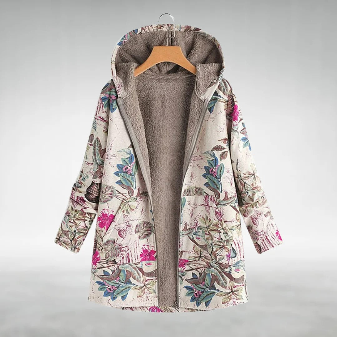 Floral Print Fleece Jacket
