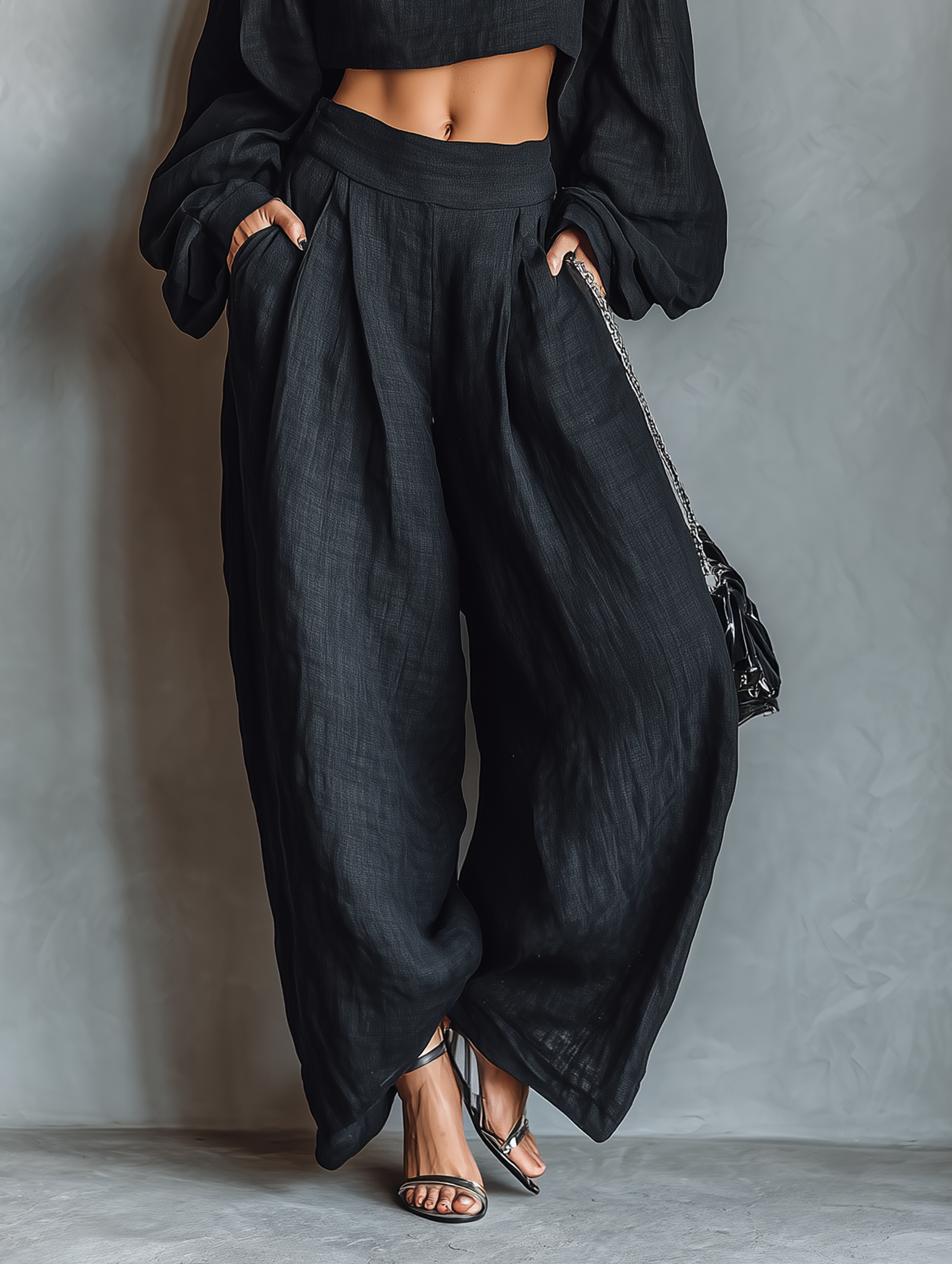 M&H | Two-Piece Wide-Leg Pants Set