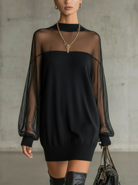 M&H | Mini Dress with Tulle Sleeves