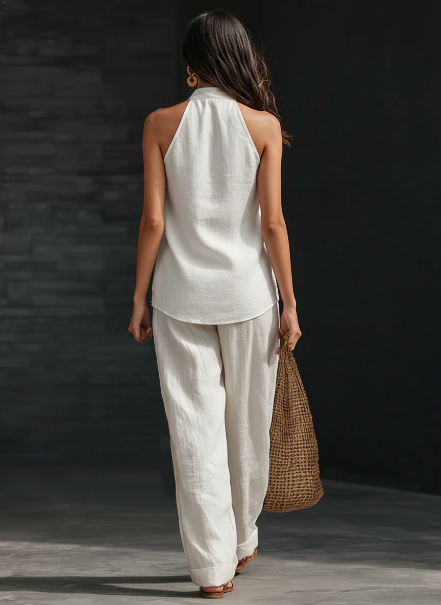 M&H | Two-Piece Set with Wide-Leg Pants