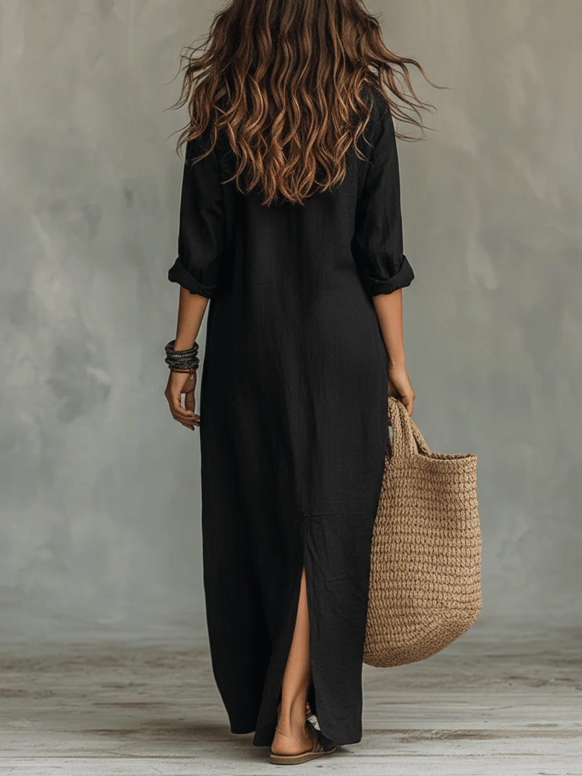M&H | Button-Front Maxi Dress