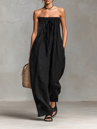 M&H | Strapless Bow Jumpsuit