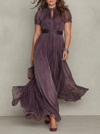 Ashley | Vintage Elegant Chiffon Maxi Dress