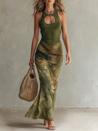 Zara | Sculpted Tie-Dye Maxi Dress