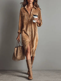 Sienna | Relaxed Button Midi Dress