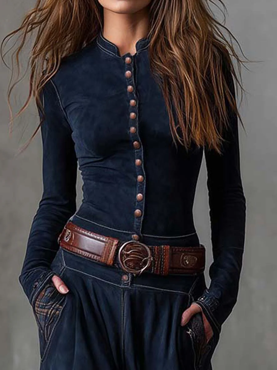 Vintage-Inspired Plaid-Accent Dress