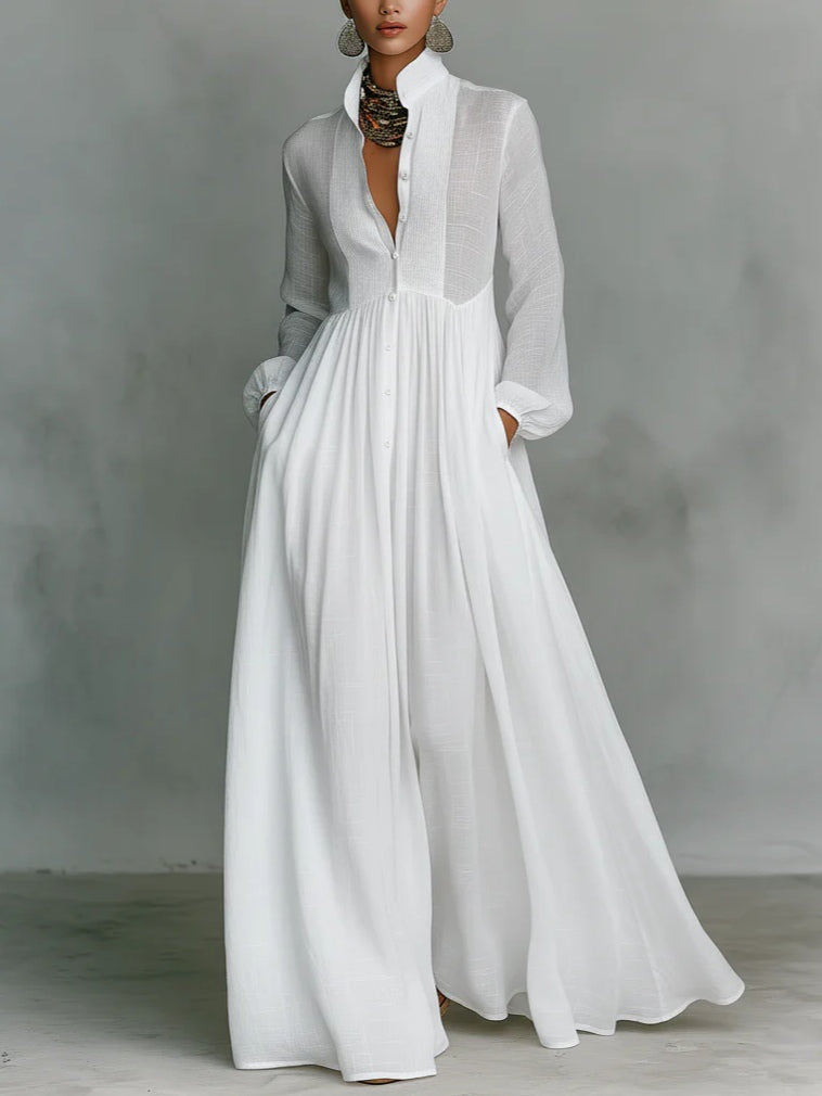 M&H | Maxi Dress with High Collar