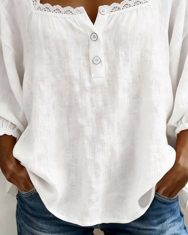 Lydia | Cotton-Linen Blouse