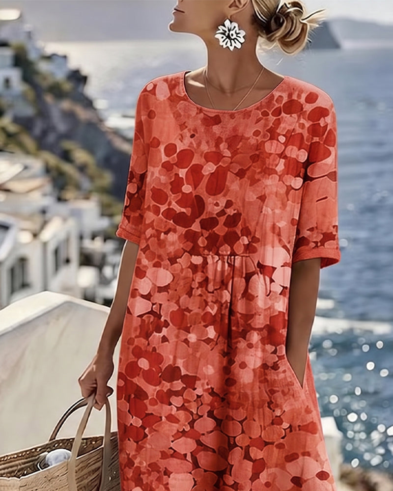 Sierra | A-Line Cotton-Blend Midi Dress