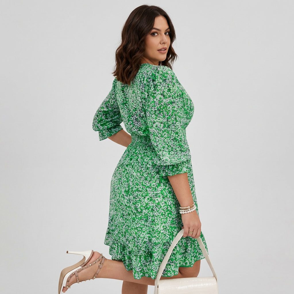 Marisol | Floral Puff-Sleeve Mini Dress