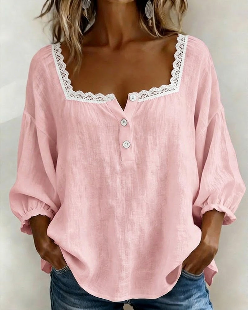 Lydia | Cotton-Linen Blouse