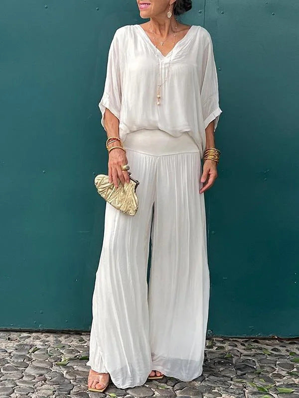 Amara | V-Neck Pants Set