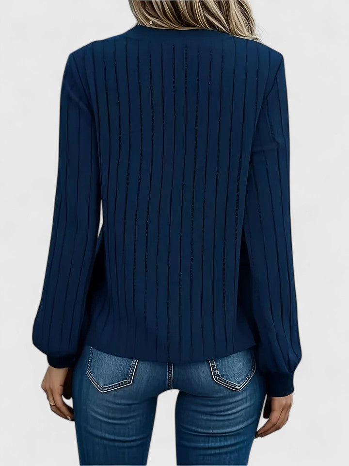 Ribbed V-Neck Sweater