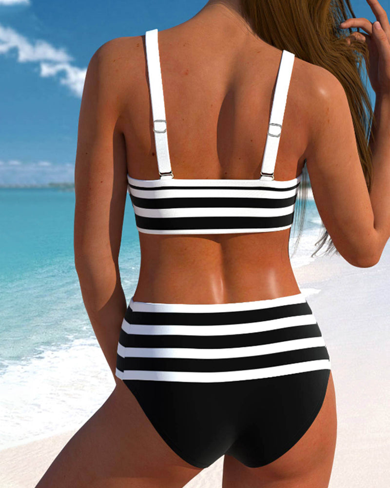 Madison | Striped High-Waisted Bikini