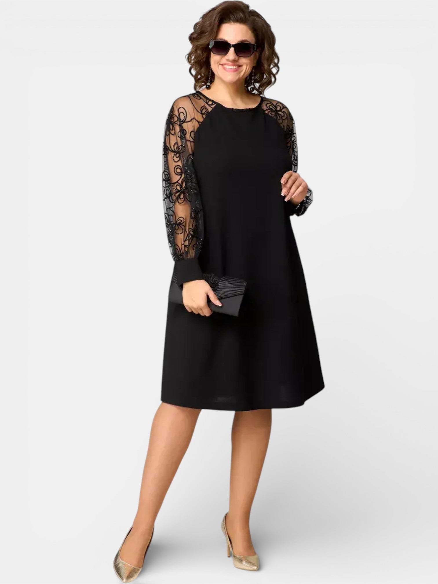 Black Lace Evening Dress