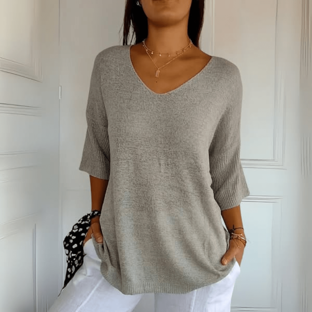 Evelyn | V-Neck Relaxed-Fit Sweater