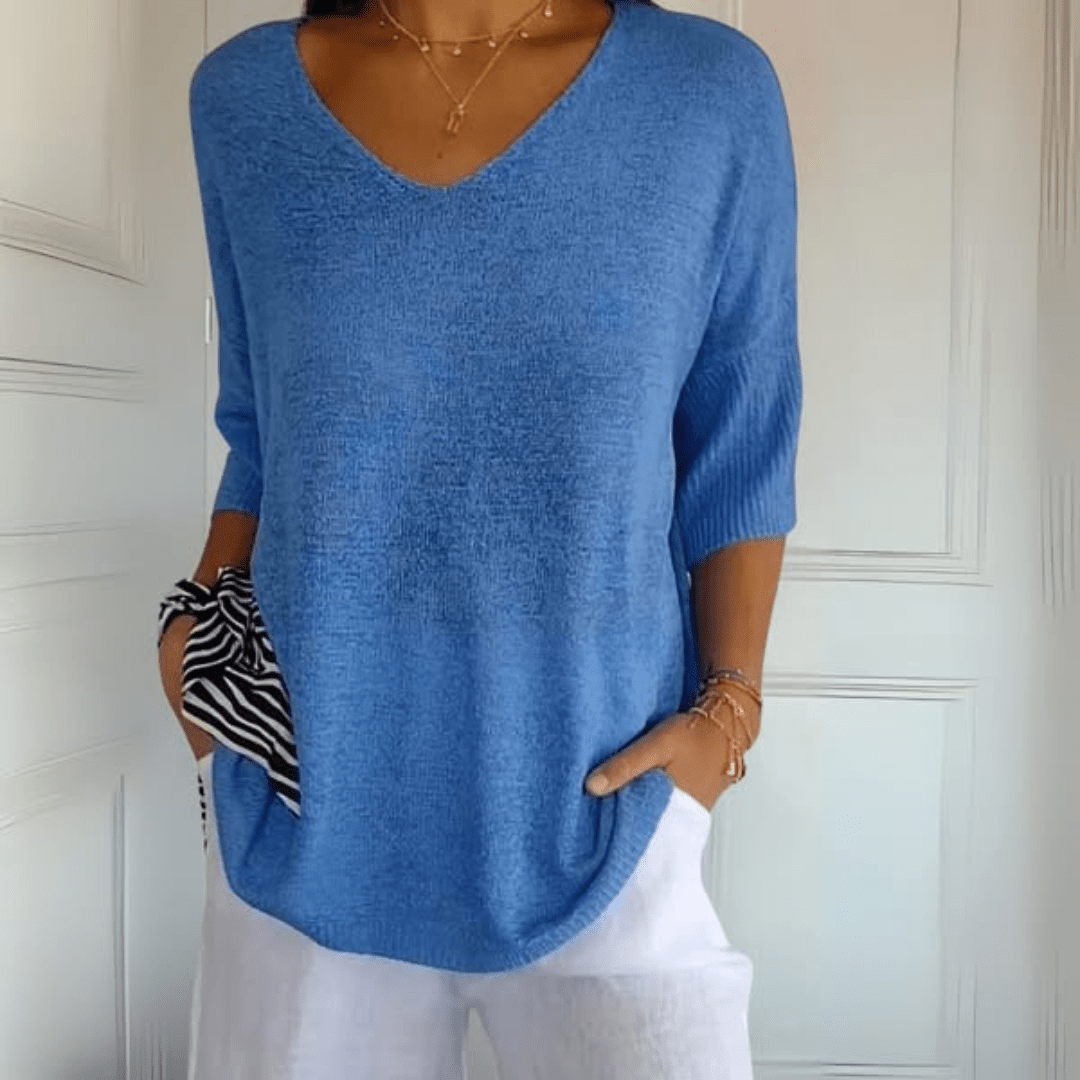 Evelyn | V-Neck Relaxed-Fit Sweater