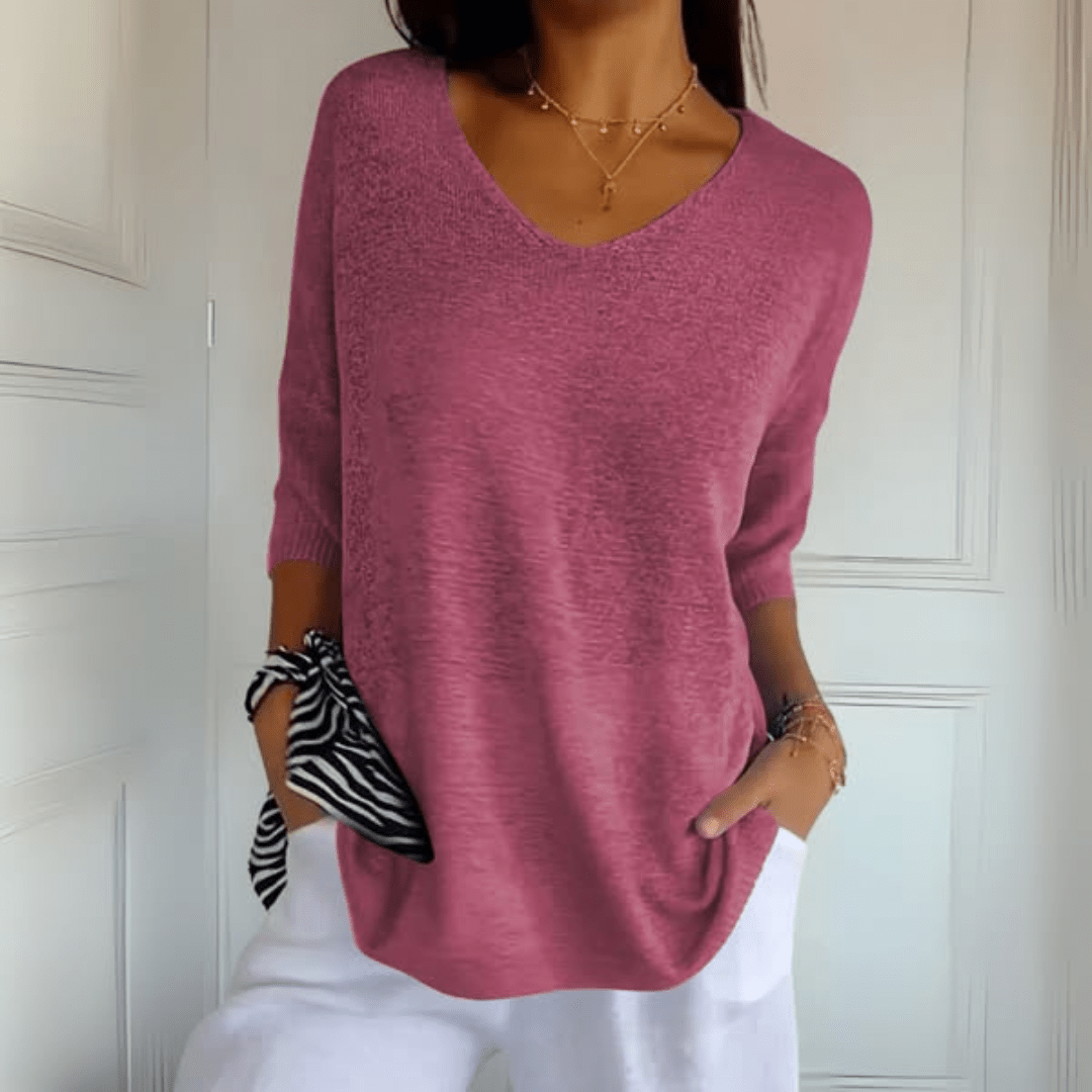 Evelyn | V-Neck Relaxed-Fit Sweater