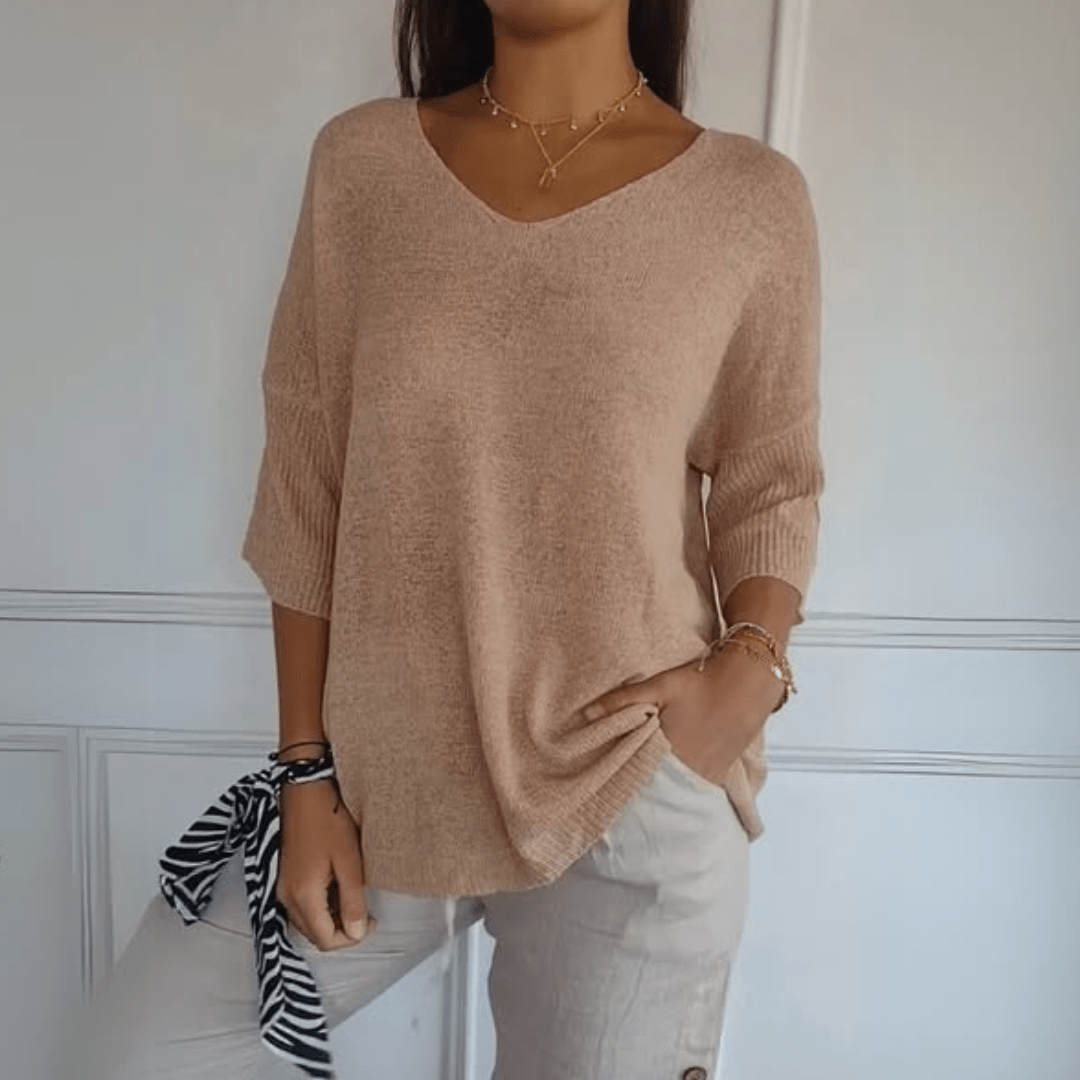 Evelyn | V-Neck Relaxed-Fit Sweater