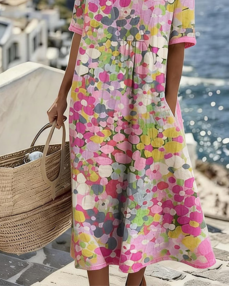 Sierra | A-Line Cotton-Blend Midi Dress