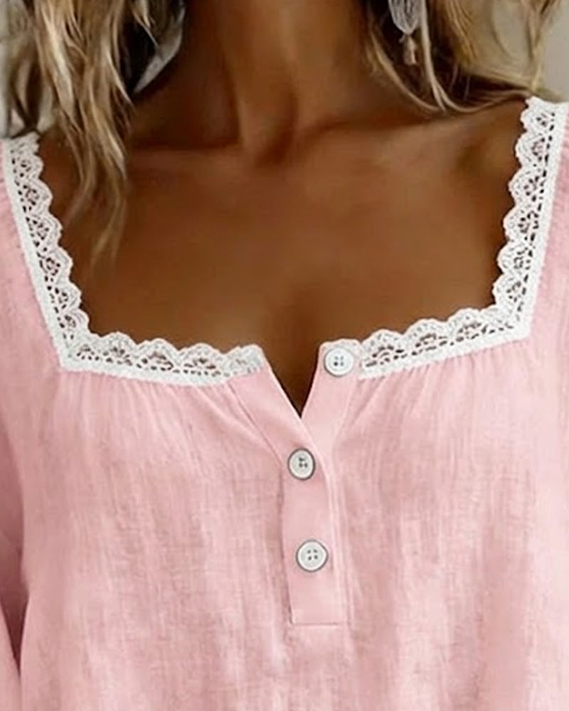 Lydia | Cotton-Linen Blouse