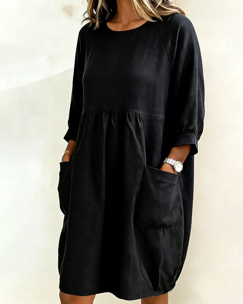 Three-Quarter Sleeve Dress