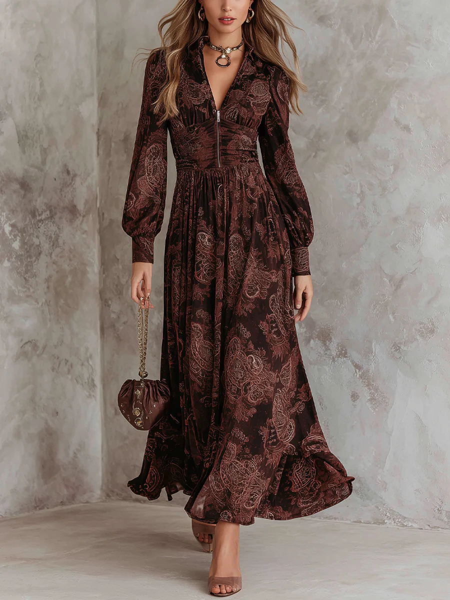 M&H | Paisley Print Maxi Dress