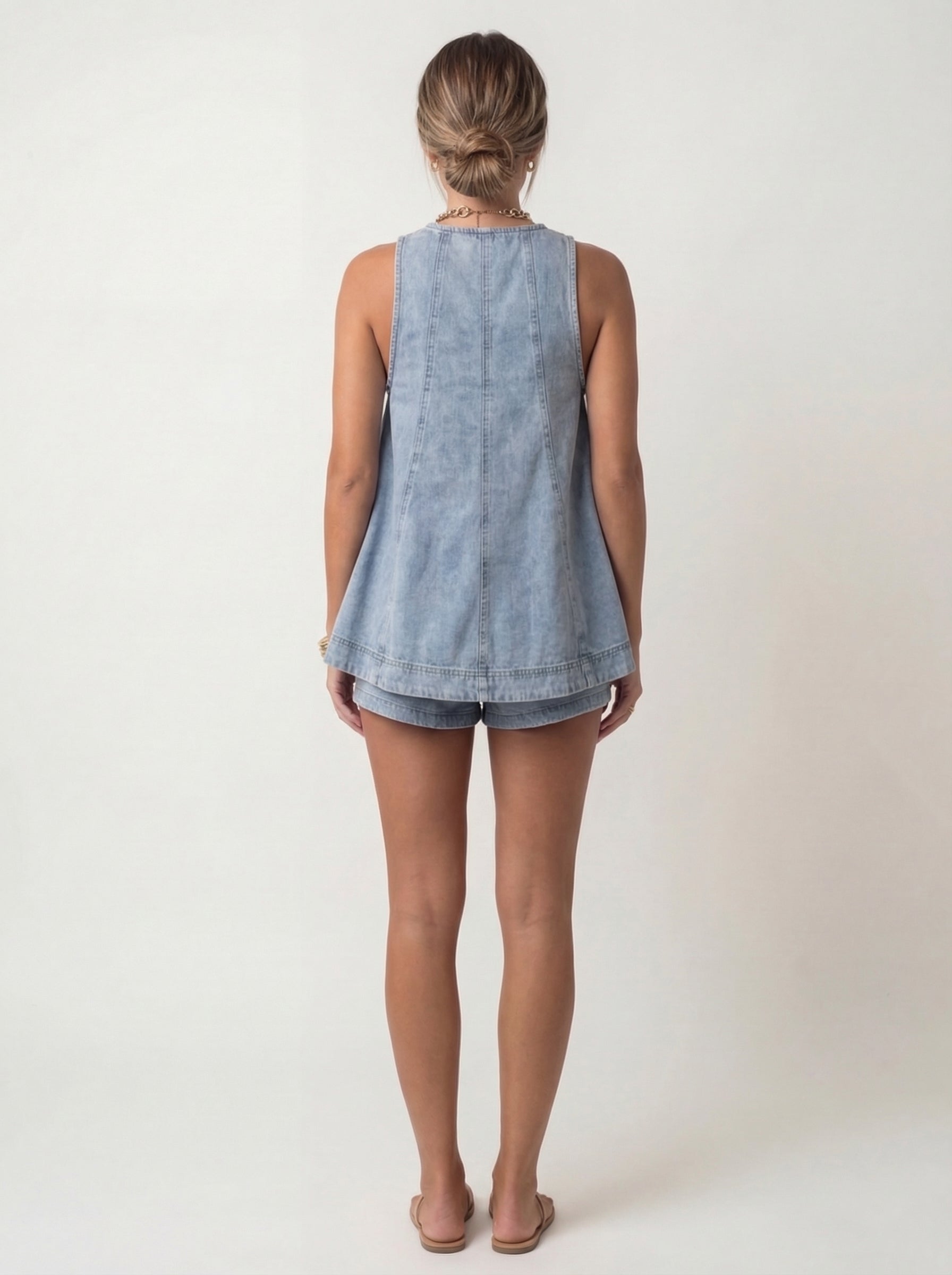 Savannah | Lightweight Denim Two-Piece Set