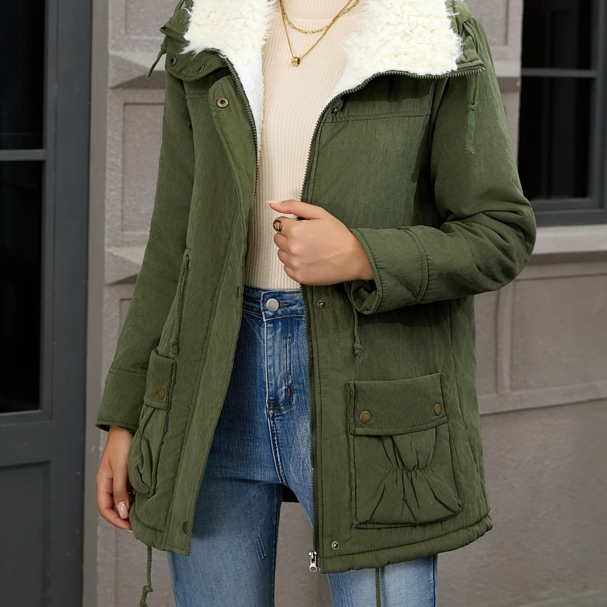 Carolyn | Cozy Hooded Quilted Winter Parka