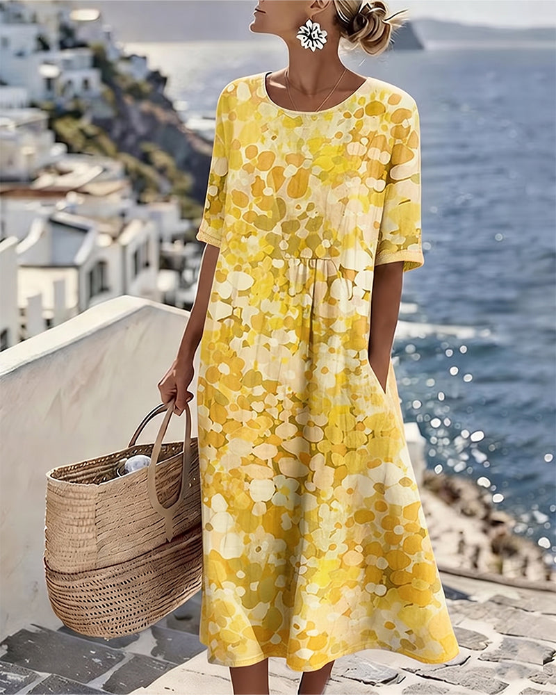 Sierra | A-Line Cotton-Blend Midi Dress