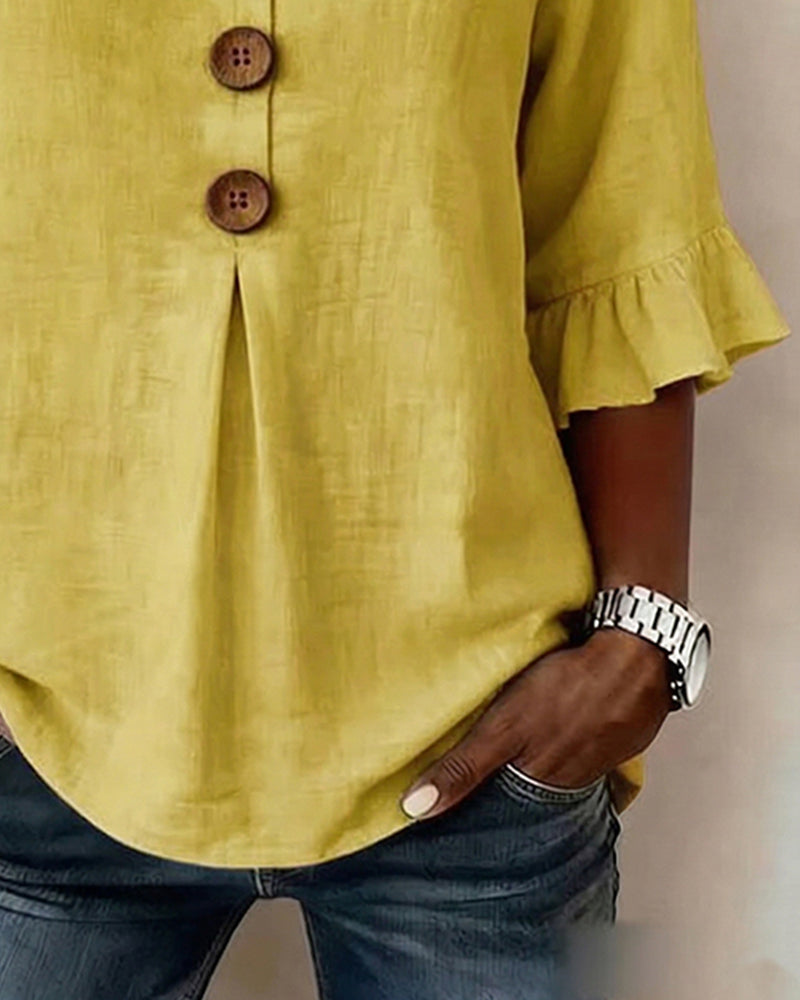 Evelyn | Cotton-Linen Blouse