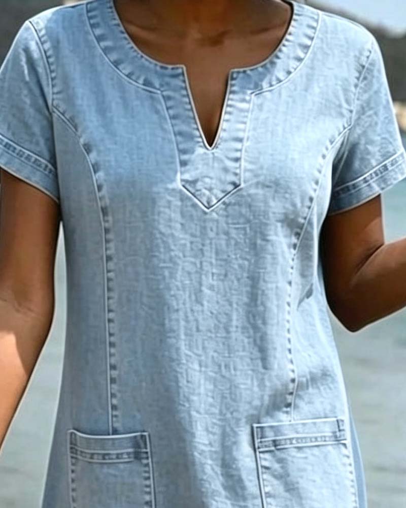 Maya | Denim Sheath Dress