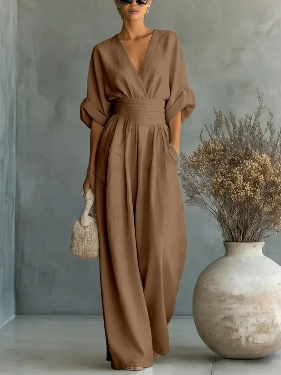 Alessia | Elegant Jumpsuit with V-Neck and High Waist