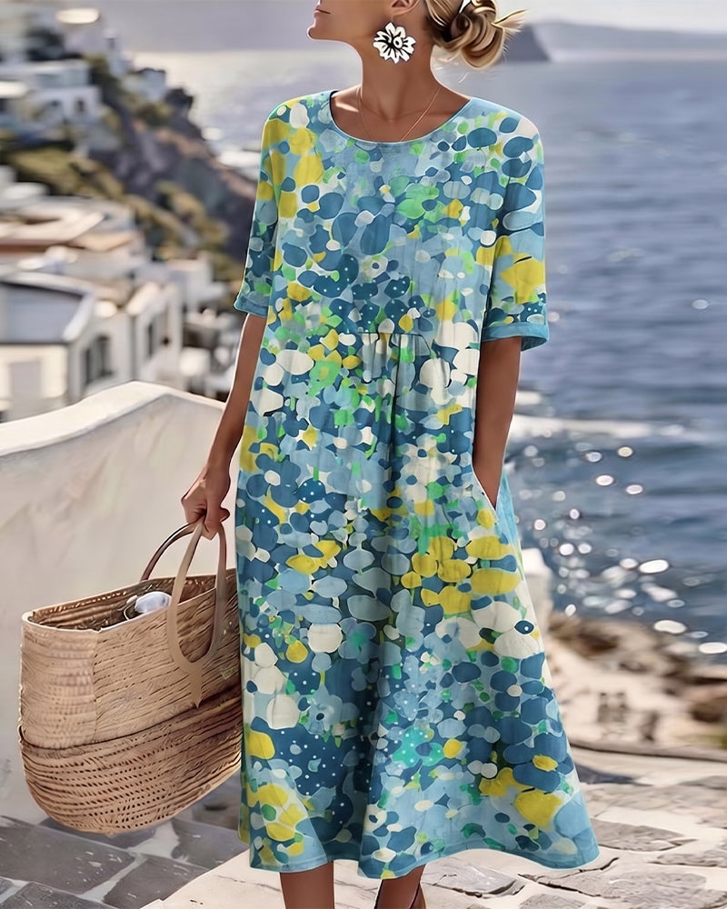 Sierra | A-Line Cotton-Blend Midi Dress