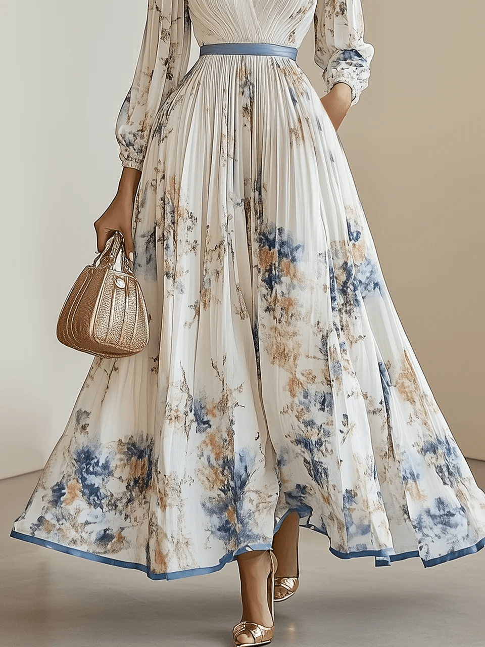 M&H | Balloon Sleeve Maxi Dress