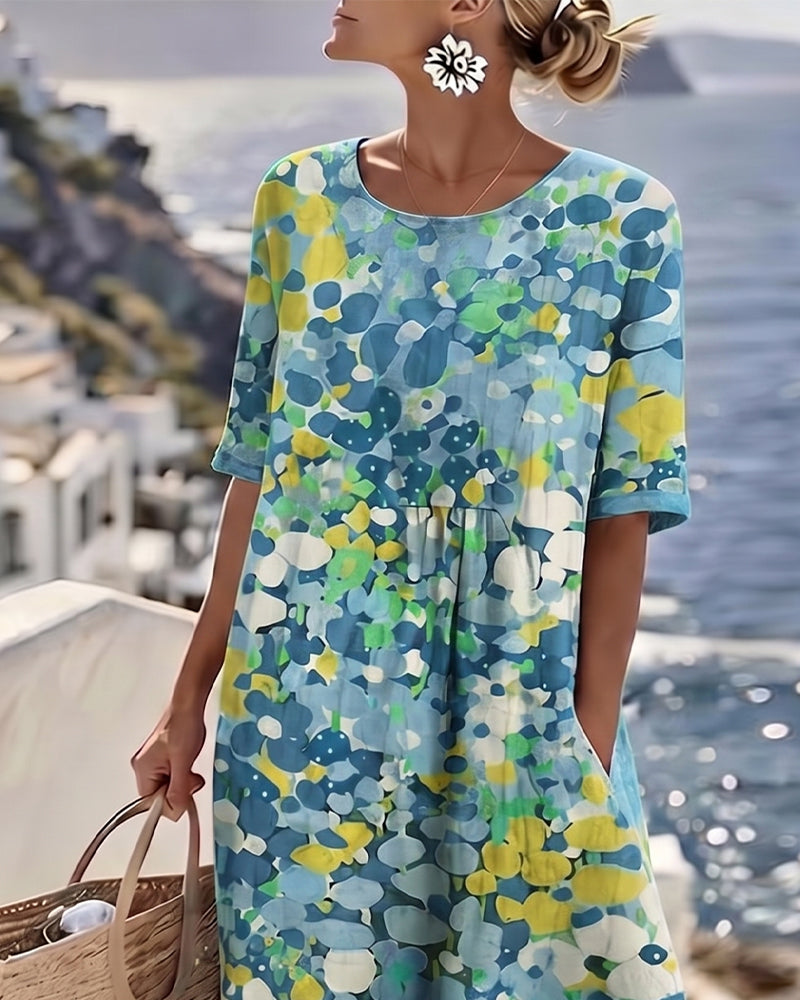 Sierra | A-Line Cotton-Blend Midi Dress