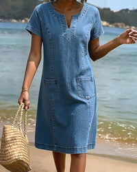 Maya | Denim Sheath Dress
