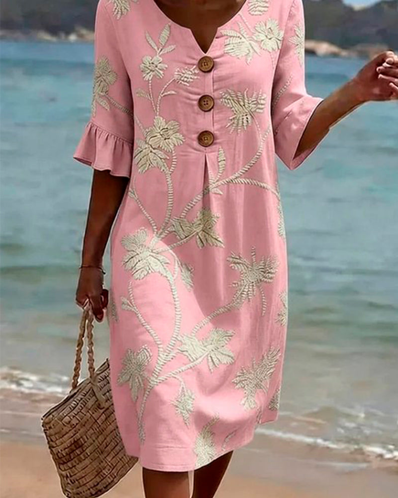 Sofia | A-Line Cotton-Blend Mini Dress