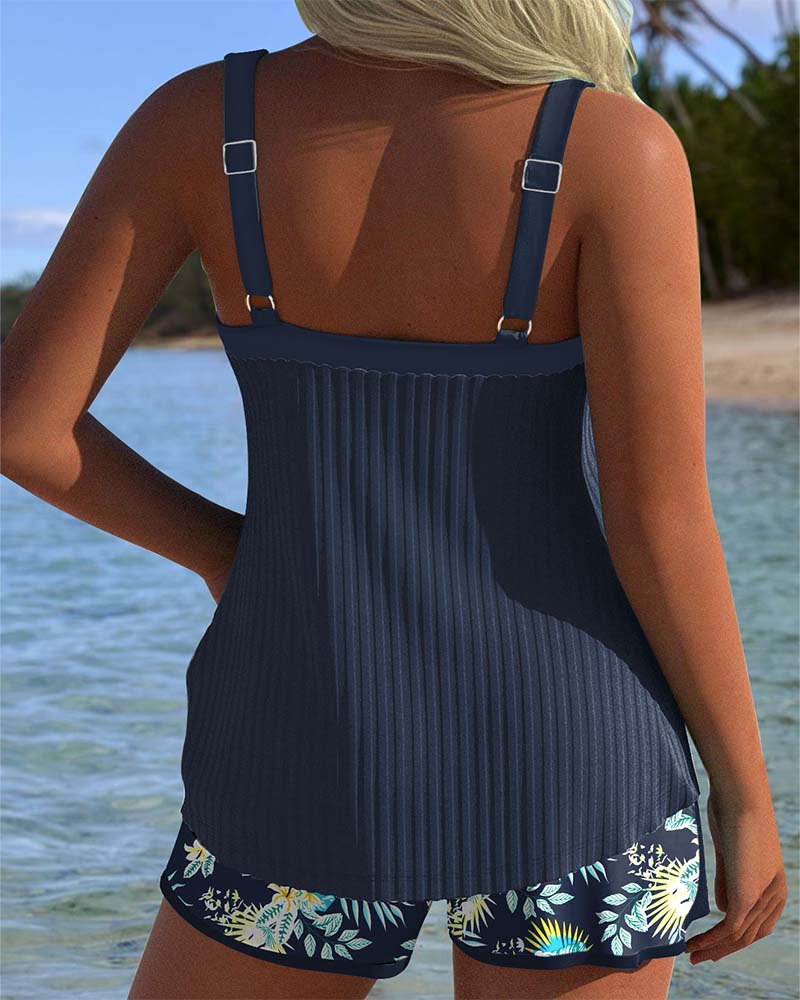 Marisol | Striped Tankini Set