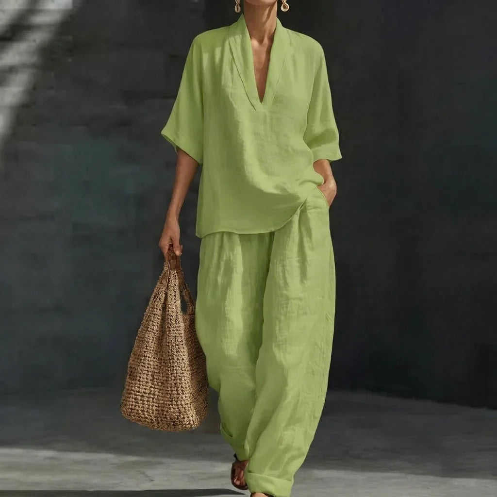 Camila | Two-Piece Set with Wide-Leg Trousers